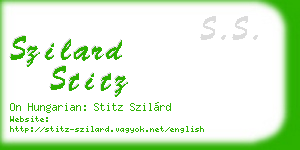 szilard stitz business card